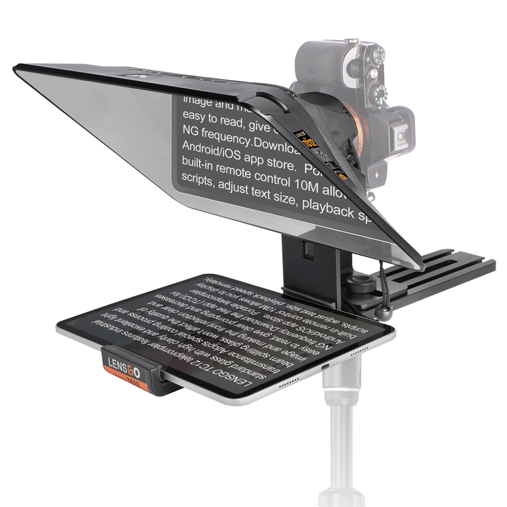 TC12 Teleprompter: Universal Compatibility, High-Def Display, and Customizable Playback for All Your Presenting Needs