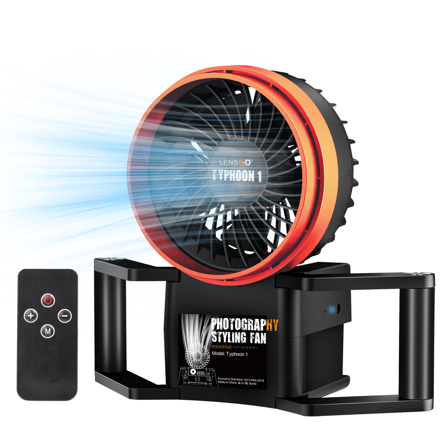Portable Photography Fan Blower,Powerful Wind Stage Effect with 10 Level Adjustable Wind,for Fashion Portrait Photo Shooting,Weddings,Photography Teams,Outdoor Events,Creators,Including Batteries