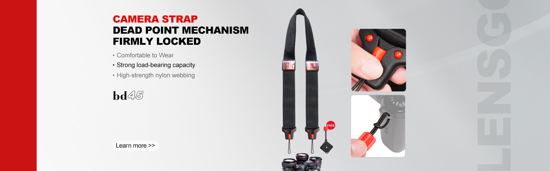 LYNCA bd45 Camera Strap, Quick Release Camera Shoulder Sling Strap with 1/4